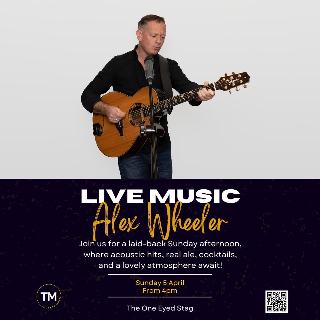 Bank Holiday Sunday is sorted with beer and tunes down at The Stag. This week we have Alex Wheeler playing live from 4pm! 🎉🎶🍻