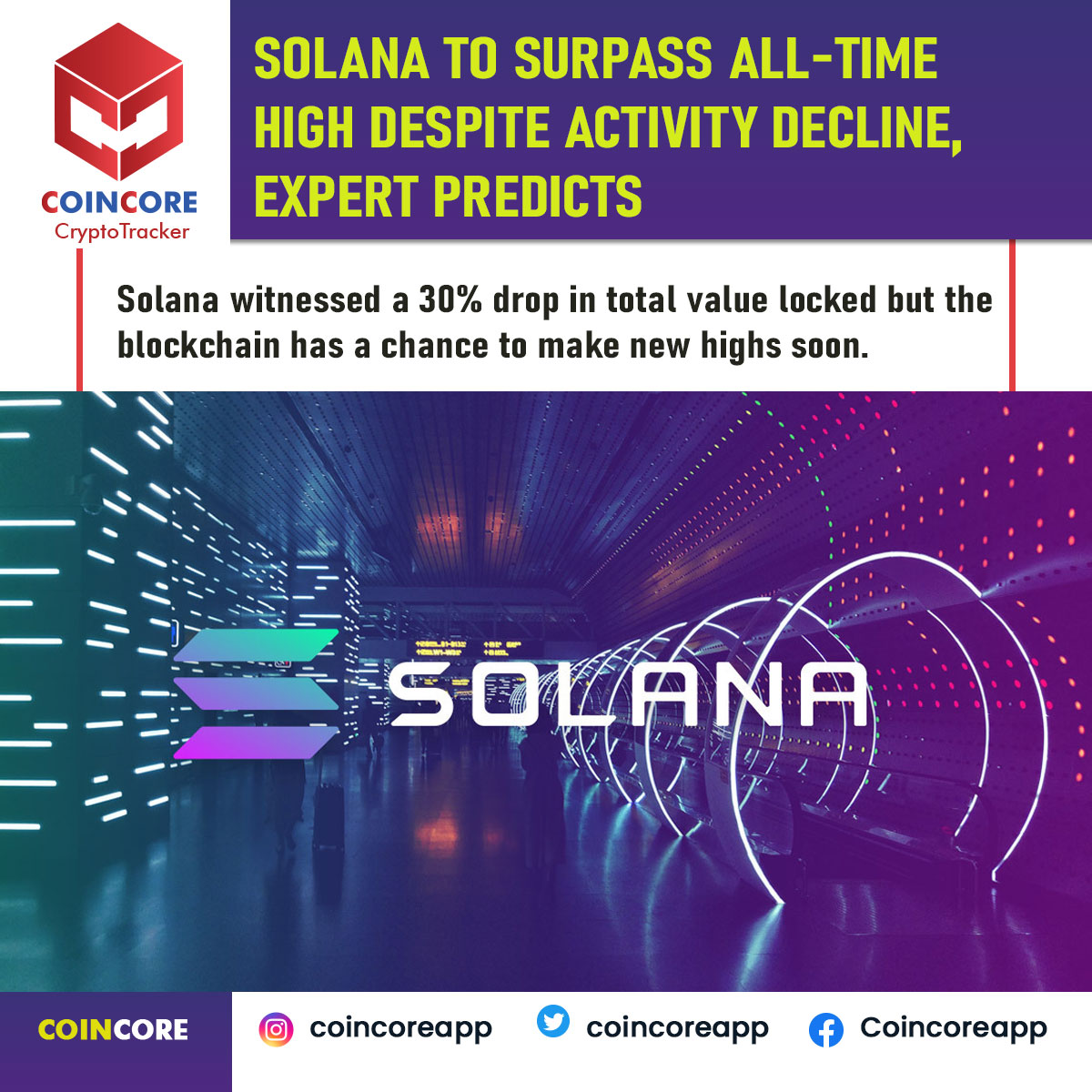 According to DefiLlama, the value of decentralized applications fell by $10 billion in April. In addition, the total value locked (TVL) of the Solana blockchain has fallen from  March peak of $4.64 billion to $3.8 billion at the time of writing. 

#coincore #solana #defi #crypto