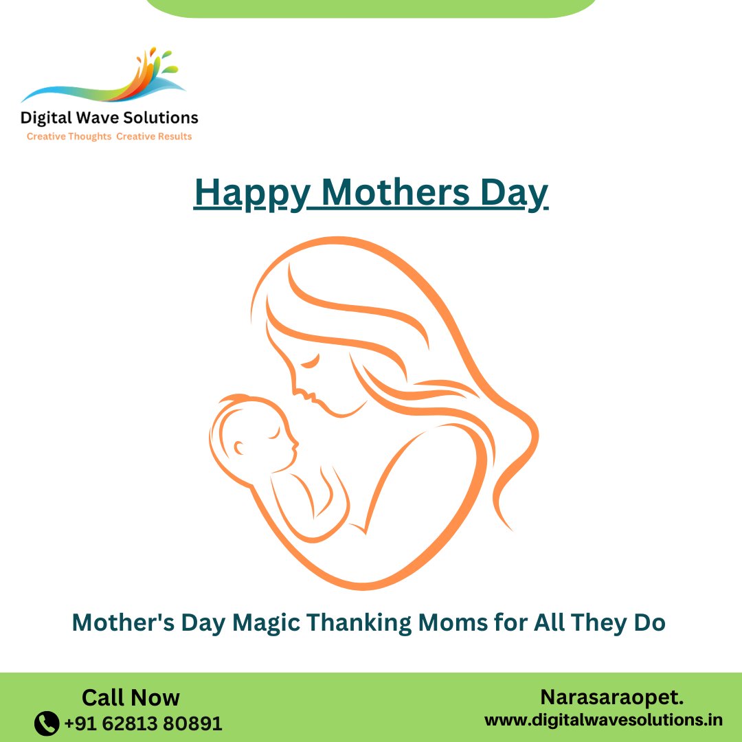 To the world, you may be one person, but to us, you are the world. Wishing all moms a day filled with joy and appreciation..

#mothersday #DigitalMarketing #OnlineSuccess
#digitalwavesolutions #WebDesign
#SEO #localseo #facebookads
#InstagramAds #youtubeads
#socialmediamarketing