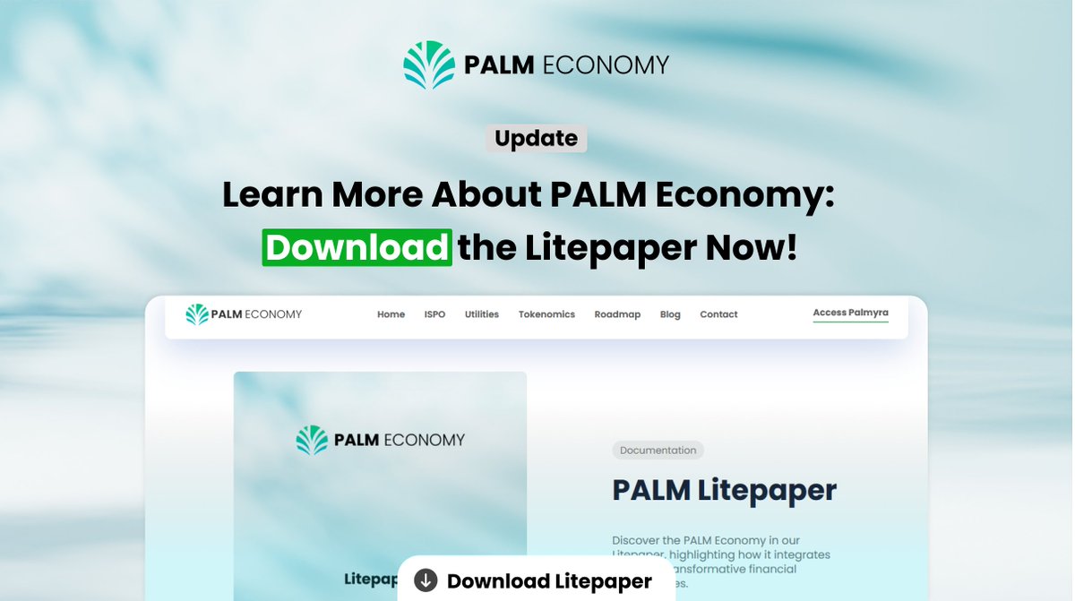 It’s the weekend! 🙌 We’re aiming to address the $2.5 Trillion dollar gap in trade access and trade finance A perfect time to read the $PALM Litepaper before our Public Round begins 📒 Get the PALM Economy Litepaper 👇