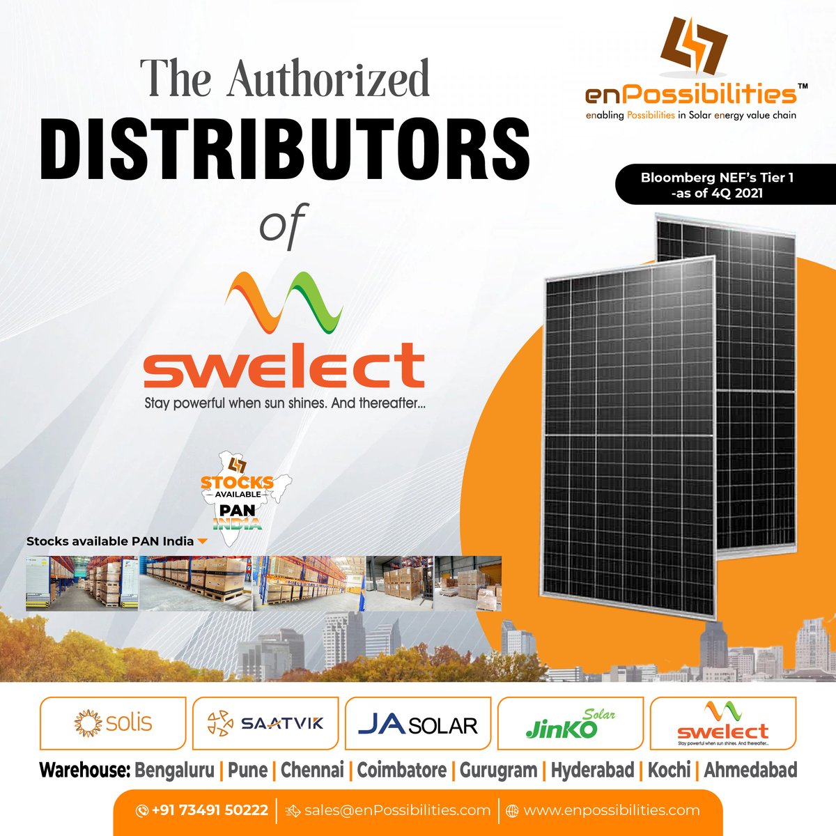 Empowering the Future: enPossibilities, your gateway to renewable energy excellence as the Authorized Distributor of Swelect

#enpossibilities #swelect #distributor #solarpanel