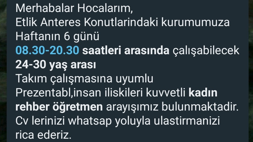 siz once turkce ogrenin sonra 12 saat calistircak kole bulursunuz