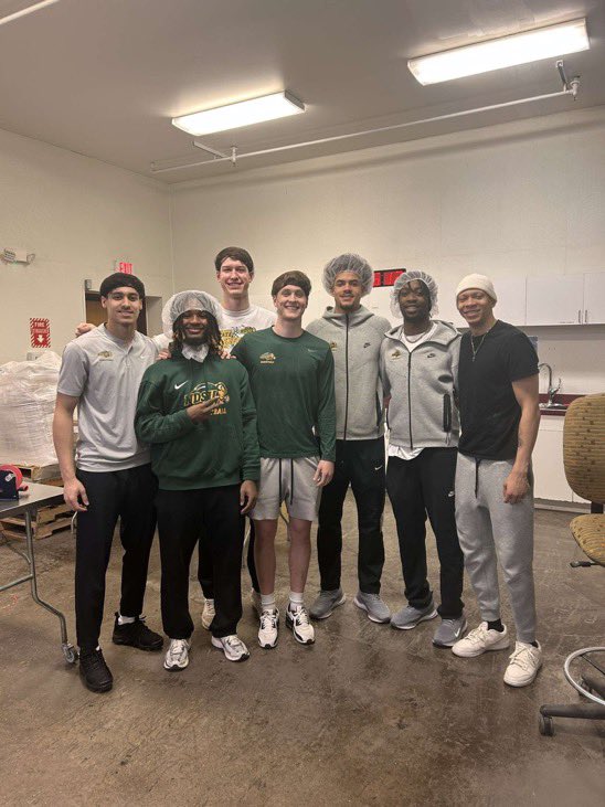 Extremely proud of our guys as they continue to give back to our great community. And very appreciative of our relationship with the @GandGCollective to create NIL opportunities the right way… By assisting our players and serving our community. Go Bison!