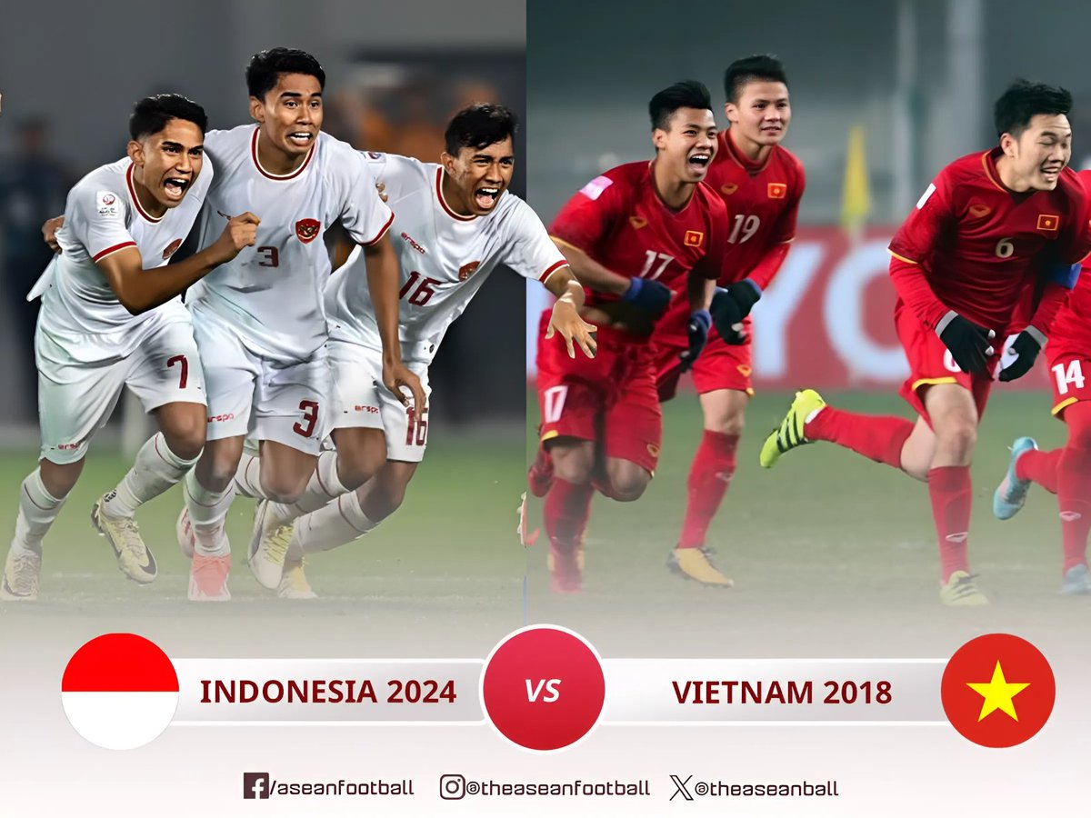 Indonesia U23 (2024) 🇮🇩 🆚 🇻🇳 Vietnam U23 (2018) Which version is your favorite? #VFF #PSSI