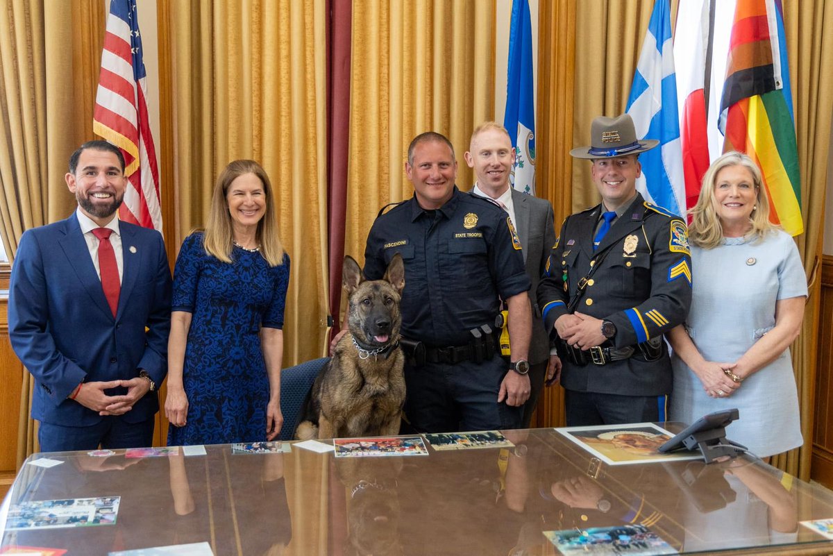 The CT State Police recently passed 'Broko's Bill' in the Senate. This bill would ensure that #K9 departments would receive financial restitution in the wake of a K9's death. The bill was inspired by the death of Broko, a heroic CT Police K-9 Officer who saved his partner's life.