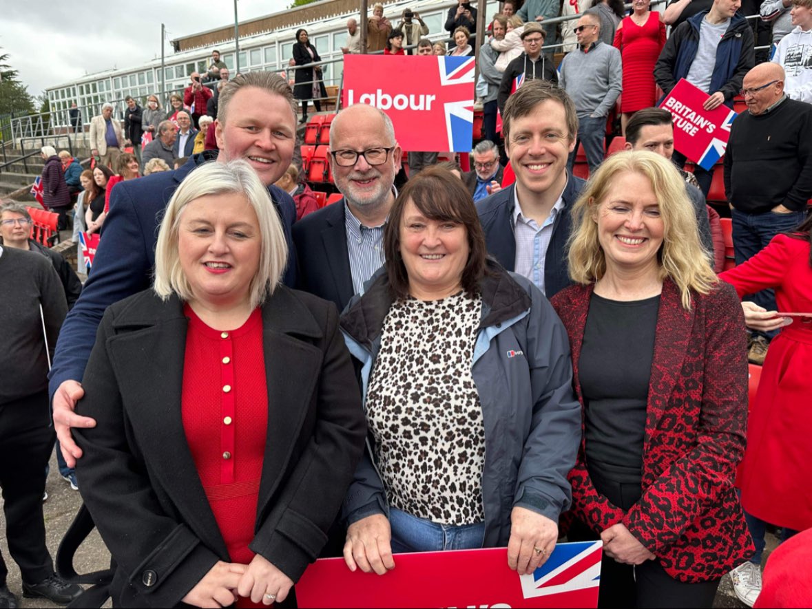 Fantastic morning in Mansfield with Keir Starmer, Claire Ward, Gary Godden and Nicolle Nidiweni.