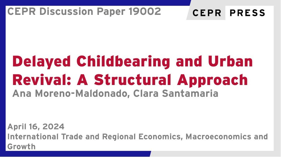 Ever noticed that young, childless households concentrate downtown☕️🍸🌃 while households with children typically live in the suburbs 🏡👩‍🏫? This sorting pattern suggests demographic trends may impact the urban structure and vice versa. Check our new WP with @ClaraSantamari4! 🧵