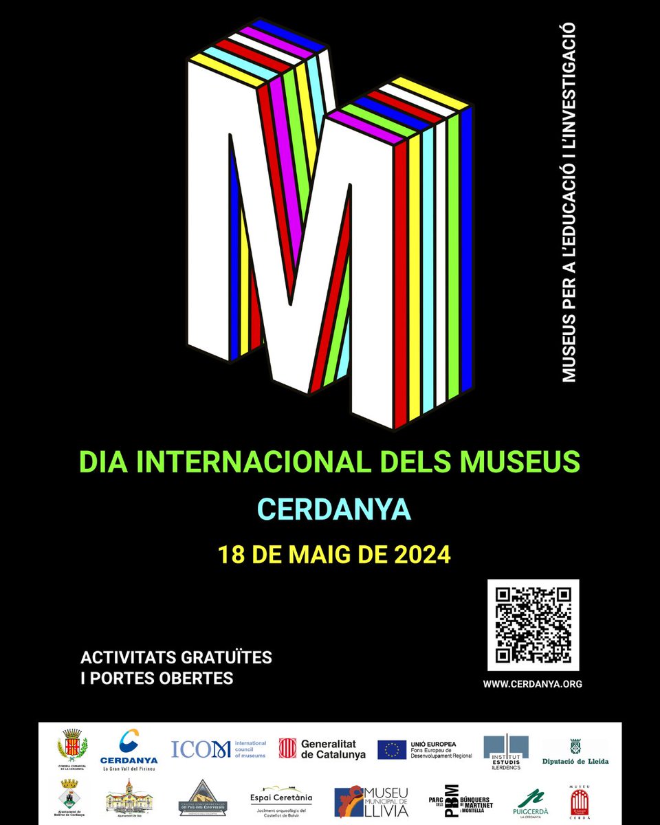 🎨🏰 Celebrem el Dia Internacional dels Museus a la Cerdanya!

🌟 Aquest dissabte, 18 de maig, descobreix 10 museus i espais patrimonials de la nostra comarca. Gaudeix de visites guiades especials per connectar amb la història i la cultura de manera gratuïta!

ℹ️ al nostre web