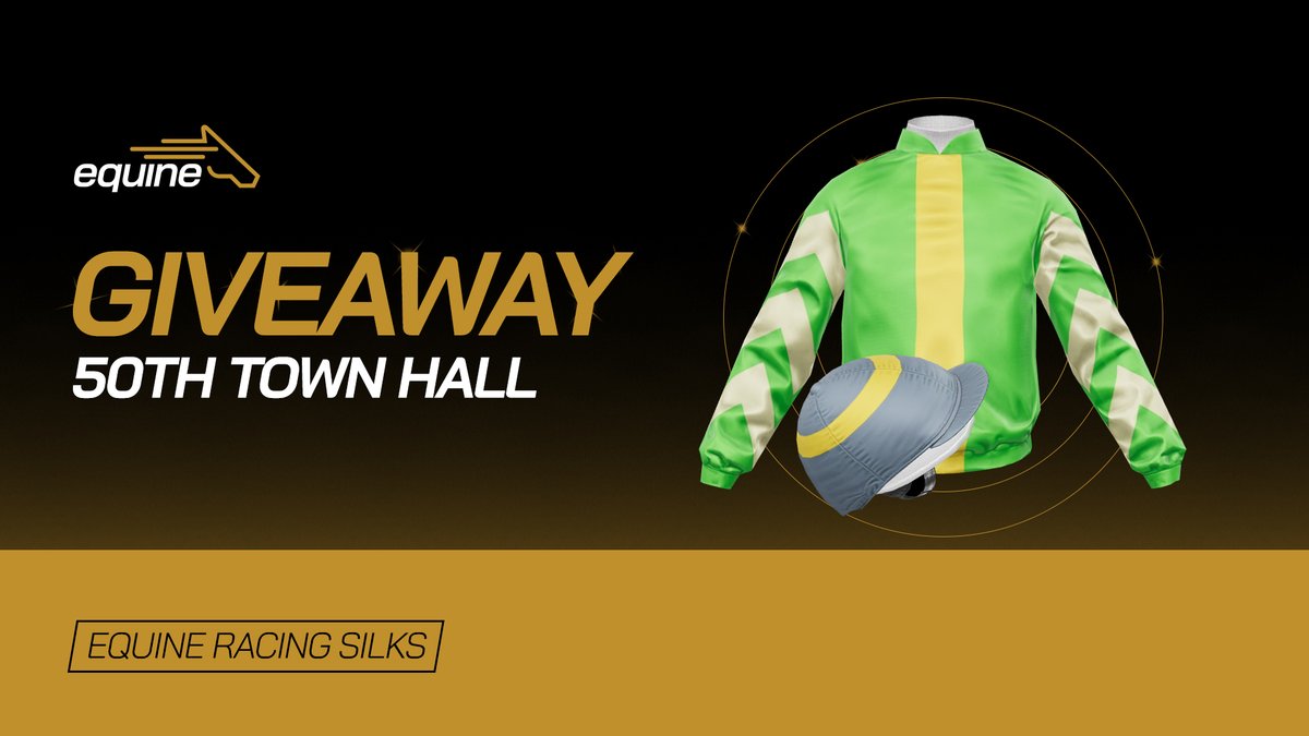 🐎 50th Town Hall Giveaway 🐎 Equine Racing Silk To enter: 1. Follow @EquineNFT 2. Retweet & Tag 3 Friends 🕛 Ends 24hrs from now! 🏆 Winner revealed during Town Hall @ 14:00 UTC May 5th. #CardanoCommunity #Web3 #Giveaway