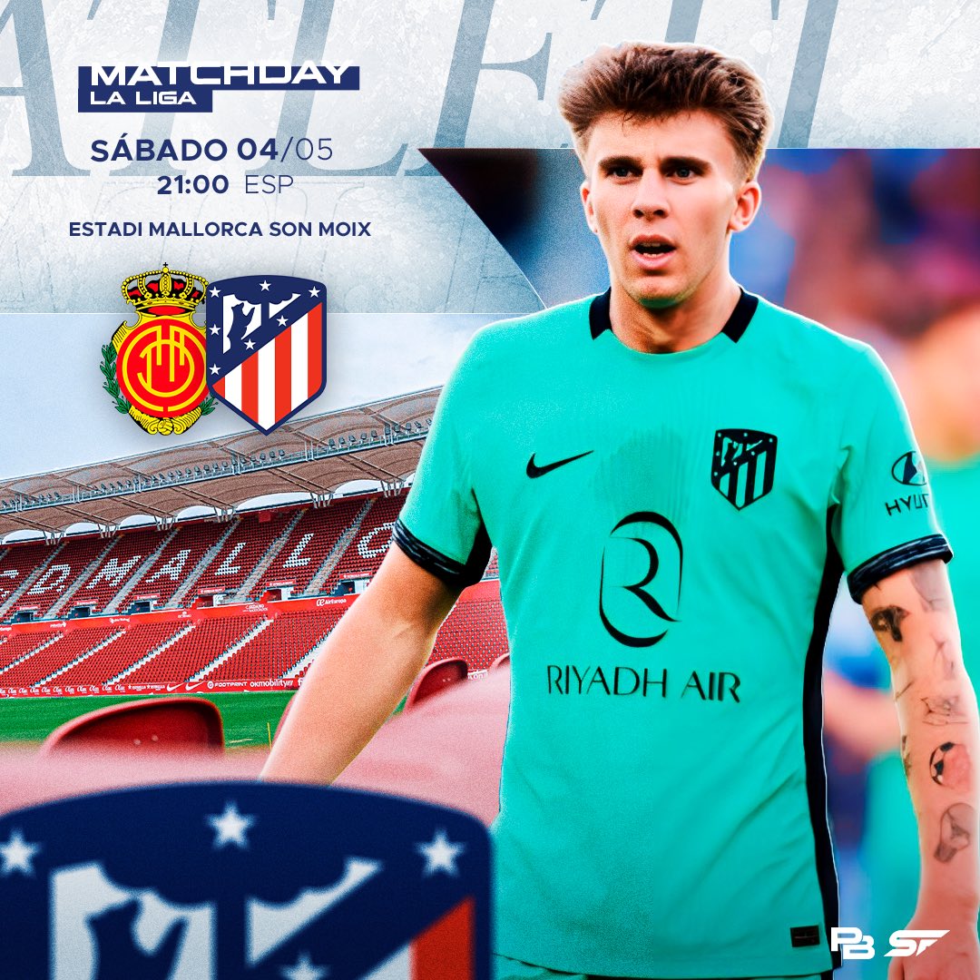 ¡Vamos Atleti! ❤️🤍 🆚 RCD Mallorca 🏟️ Son Moix ⏰ 21:00