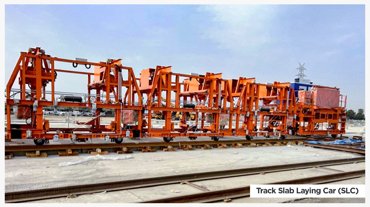 Mechanized track installation with cutting edge machinery for Bullet Train project 🚄🚄