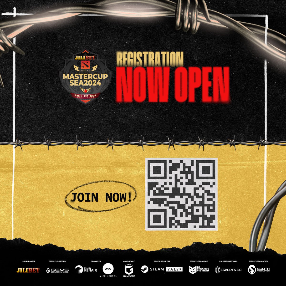 🔥 Join the action! Registration for DOTA 2 MASTERCUP SEA 2024: PHILIPPINES QUALIFIER is now live! Compete against the best, showcase your skills, and vie for victory! Don't miss out, sign up today! 🎮🏆 #Dota2 #Esports