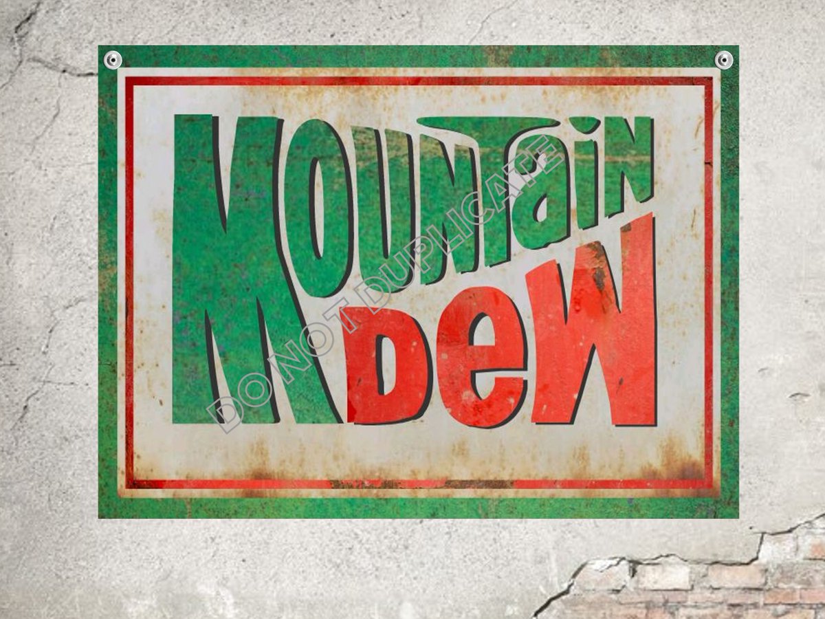 arlissbryant's tweet image. Vintage Mountain Dew Sign Rustic Wall Decor tuppu.net/3cf25a76 #Etsy #kitchenconnection #StoreAdvertising