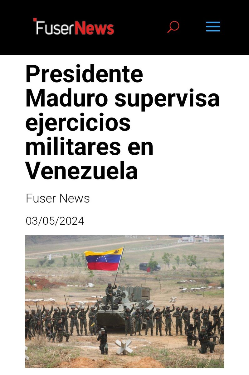 “Construyamos un poder militar persuasivo que haga que Venezuela sea respetada, que haga nuestra patria inexpugnable y que consolide lo que aspira nuestro pueblo que es la paz, la estabilidad, el desarrollo y la prosperidad”, instó el presidente @NicolasMaduro.…