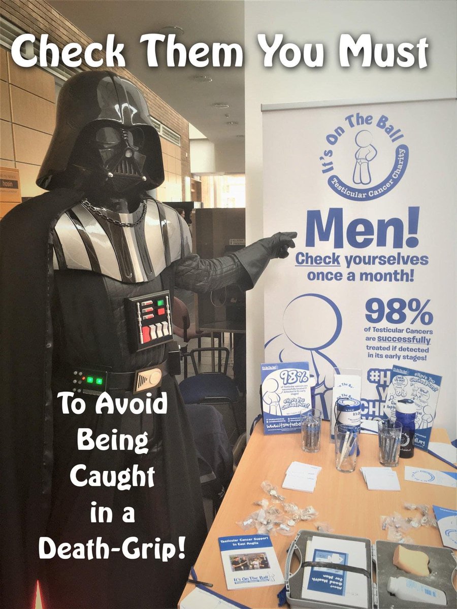 May the 4th - better do as the big fella says… #testicularcancerawareness #haveyoucheckedyours #Maythe4thBeWithYou