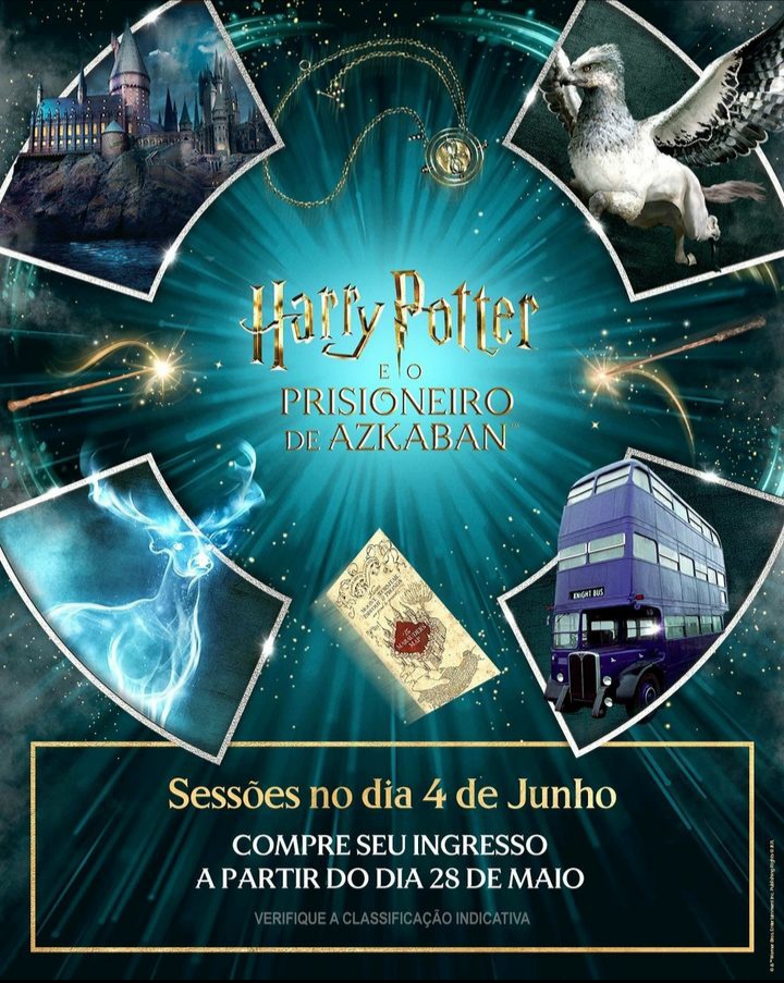 Harry Potter e o Prisioneiro de Azkaban voltará aos cinemas em 04 junho para comemorar os 20 anos de seu lançamento #HarryPotter #HarryPotterEOPrisioneiroDeAzkaban #Wbpictures_br