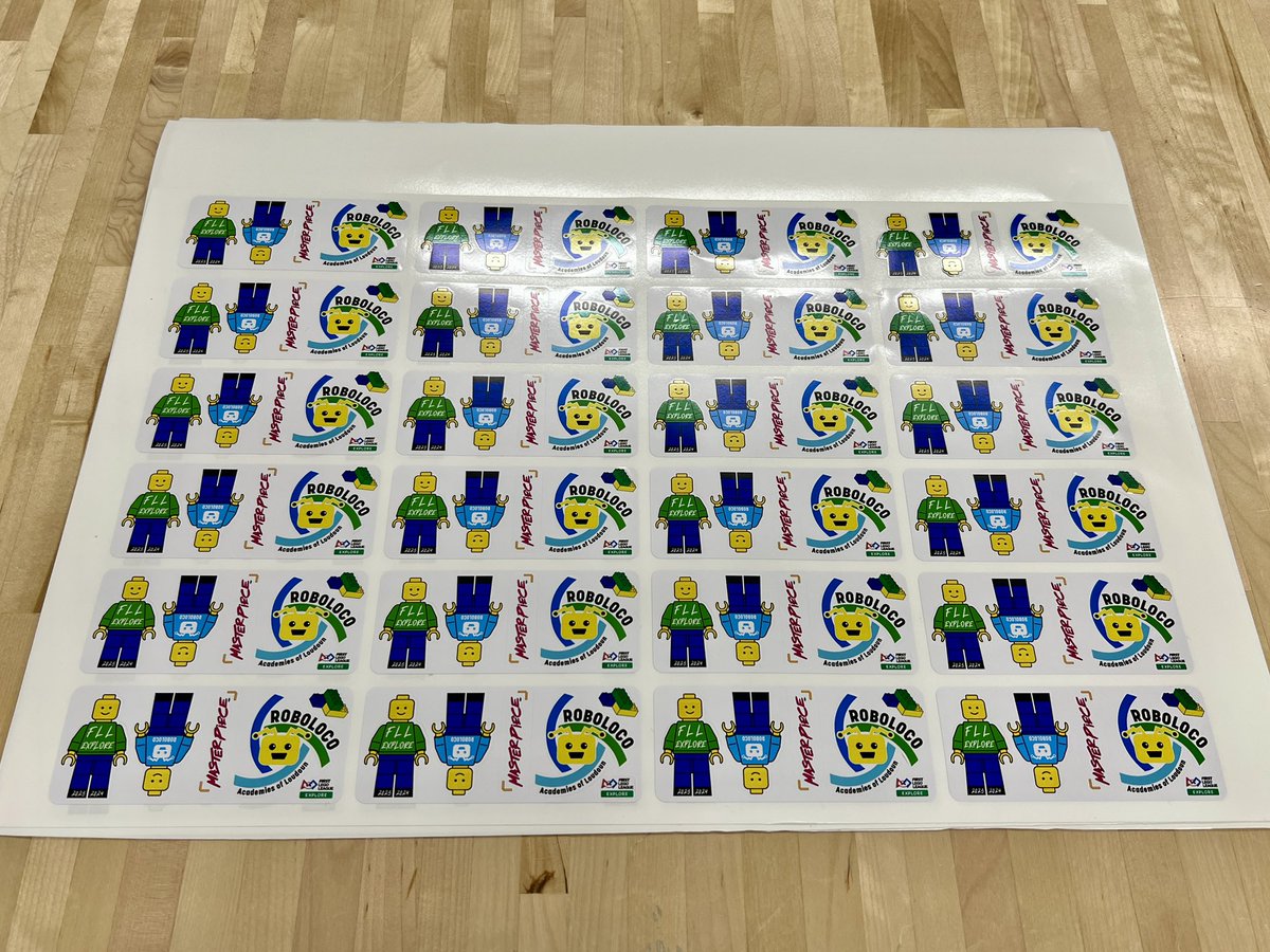 Designed a sticker sheet for participants of the FLL Explore Faire hosted by ACL RoboLoCo at the Academies of Loudoun today. #makerspace #MakerspaceLife
