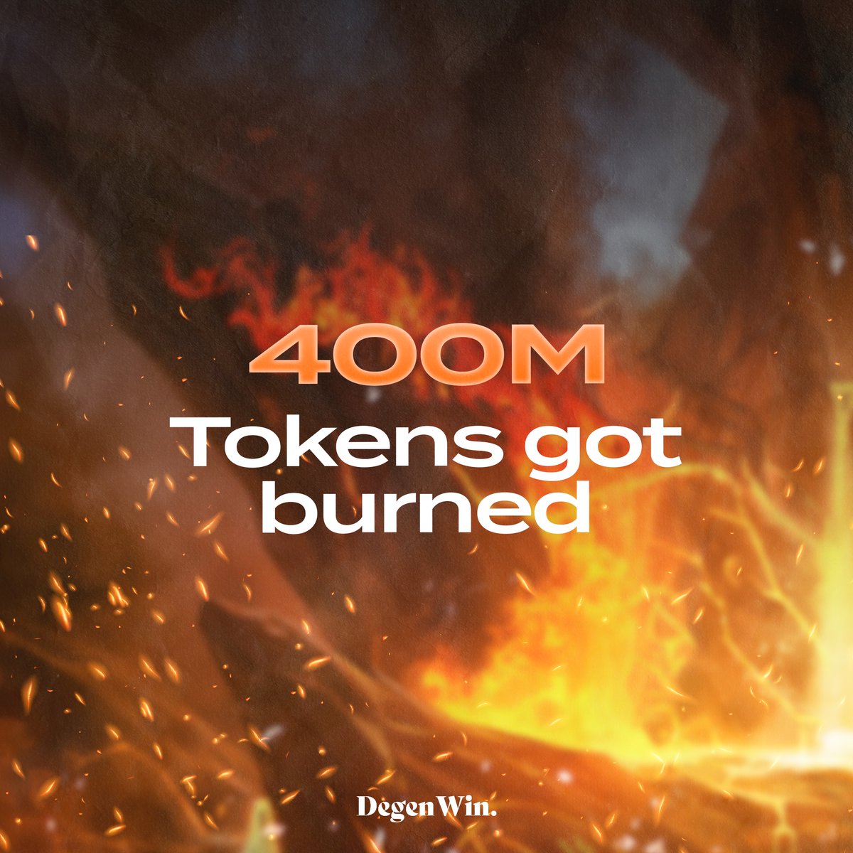 🔥 Exciting Announcement from #DegenWin! 🔥

🚀 Hey $DGW Fam! We've got some electrifying news to share: We've just burned a whopping 400 million tokens! That's a jaw-dropping 10% of our total supply gone in flames! 🚀

View the TX here 👇
bscscan.com/tx/0xa85c0366f…

There is more!