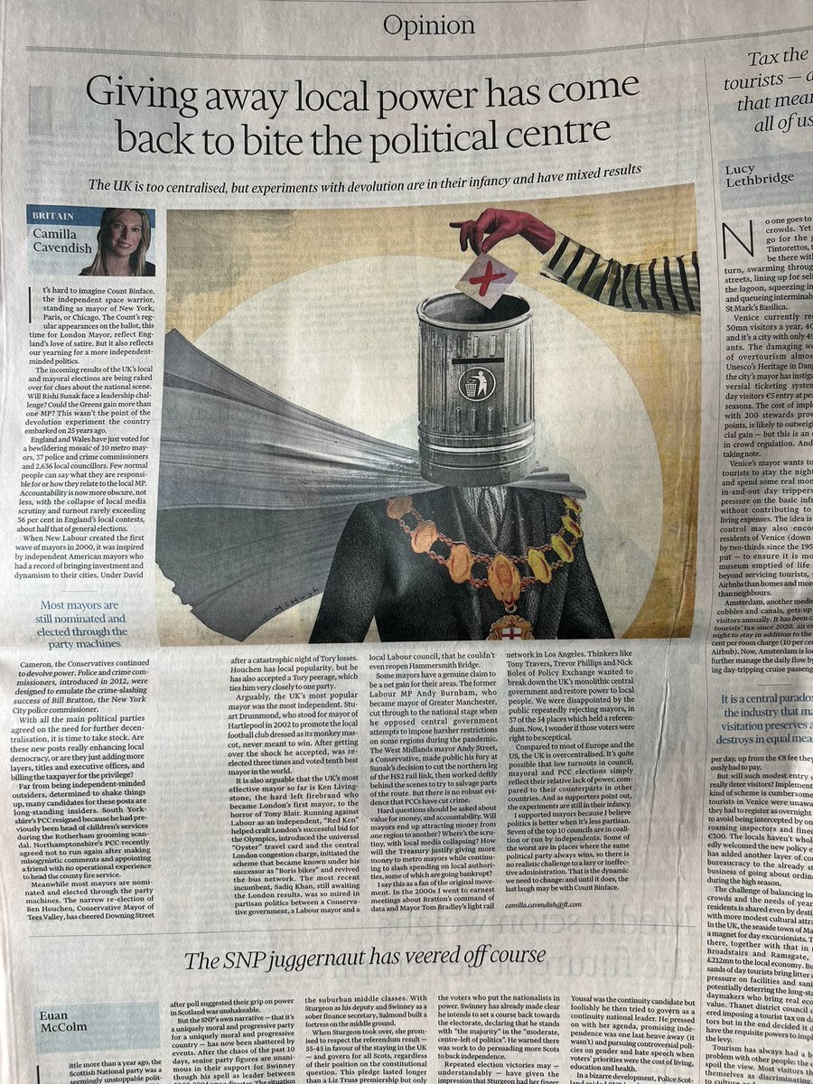 Here’s something you don’t see every day. Extra terrestrial political candidate features in giant opinion piece in the @FT. (Not sure about the artist’s impression, but I’ll let that pass.) #BindependenceDay