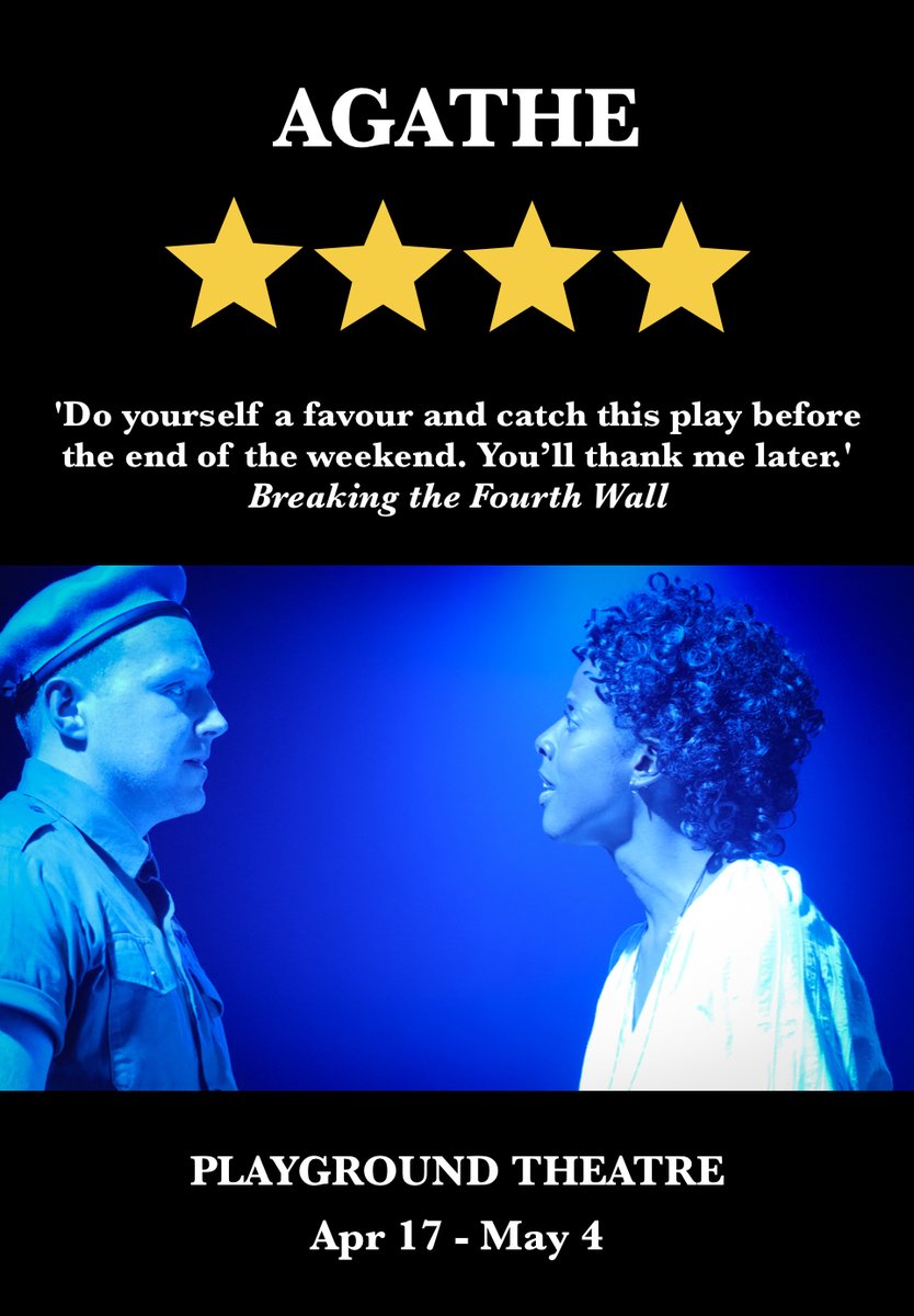 Treat yourself #AGATHEdrama #theatre <a href="/PlaygroundW10/">The Playground Theatre</a> last day #today #Saturday 
⭐️⭐️⭐️⭐️<a href="/MRDavis2024/">Michael Davis</a>
⭐️⭐️⭐️⭐️<a href="/M_Star_Online/">Morning Star</a>
⭐️⭐️⭐️⭐️<a href="/TheReviewsHub/">The Reviews Hub</a>
⭐️⭐️⭐️⭐️@Londinium_life
⭐️⭐️⭐️ @saltertonarts
gripping <a href="/luvblktheatre/">Lovers of Black Theatre</a>
impressive cast <a href="/BritTheatreGuid/">British TheatreGuide</a> 
fascinating lyrics <a href="/spectator/">The Spectator</a>