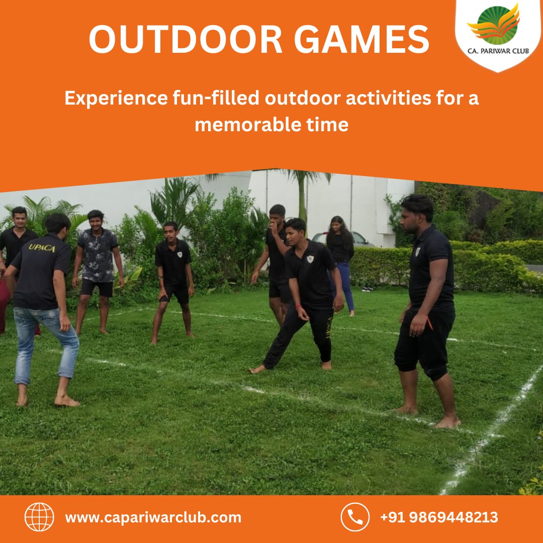 Embrace nature's beauty at CA Pariwar Club! Enjoy outdoor games like cricket and tennis in our serene surroundings. Come join us for some active fun! #CAPariwarClub #OutdoorGames #NatureFun
