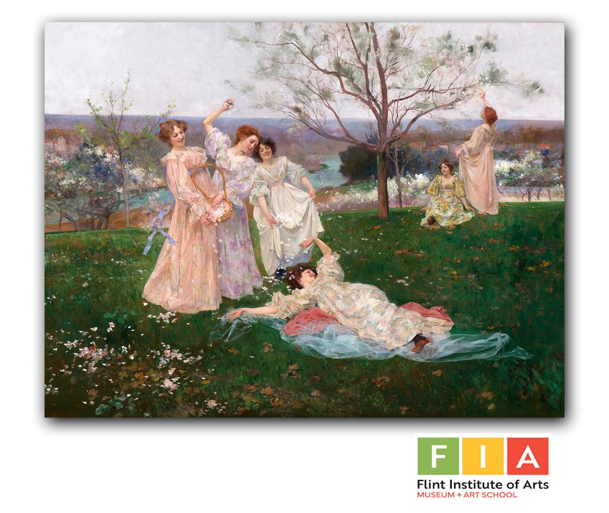 Art Inspiration For Today: Artwork from the Flint Institute of Art Spring Flowers by Albert-Émile Artigue, (Argentinian), oil on panel, genre: Figurative Art, 1897 #springflowers #albertemileartique #artinspiration #oilpainting #fineart #figurativeart #artonx #pohoartist