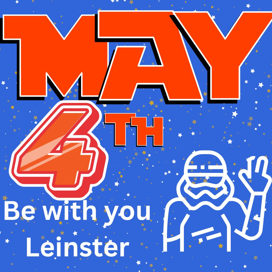 Good luck @leinsterrugby we are making the trip from #Donnybrook to the Far Side today!!! 📣📣📣 #LEIvNOR #Maythe4thBeWithYou #MayThe4th #COYBIB