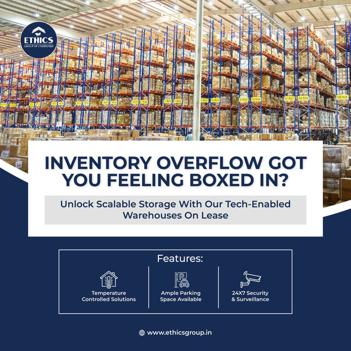 Ready to break free from inventory constraints? Discover seamless scalability with Ethics Group of Companies. For more details, contact us today: 📷: ethicsgroup.in . . #ethicsgroup #theethicsgroupofcompanie #warehousecompany #warehousesolutions #fulfilmentservices