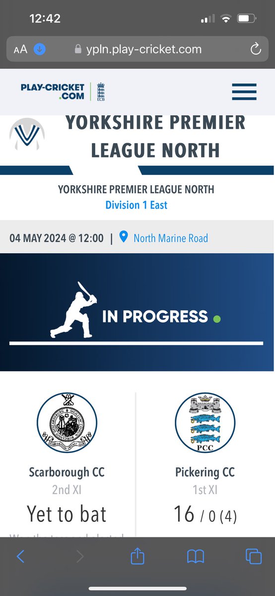 Keep up to date with our 2nd team match… ypln.play-cricket.com/website/result…