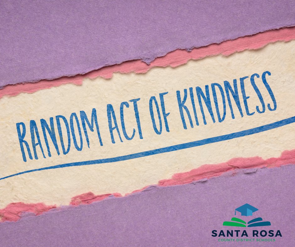 srcSchoolsFL's tweet image. Today, perform a random act of kindness. Simply hold the door open for someone or help an elderly neighbor with their yardwork. If you&apos;re out shopping today, show your kindness to our community&apos;s retail service employees. Tell them &quot;THANK YOU.&quot; #kindnessrocks #projectkindness