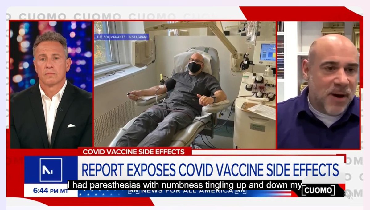 Nurse Shaun Barcavage knew he made a mistake when he took the second mRNA shot after have a bad first injection reaction with parasthesias.  He tells a common story in America for vaccine injured to @ChrisCuomo @NewsNation msn.com/en-us/health/m…