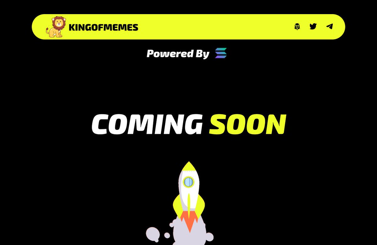 KING OF MEMES 🚀 - RULING THE KINGDOM OF MEME COINS - LAUNCHING THIS MONTH make sure to follow @kingofmemessol 💰0% TAX ✅contract revoked 🔐LP Locked ♥️ Fair launch