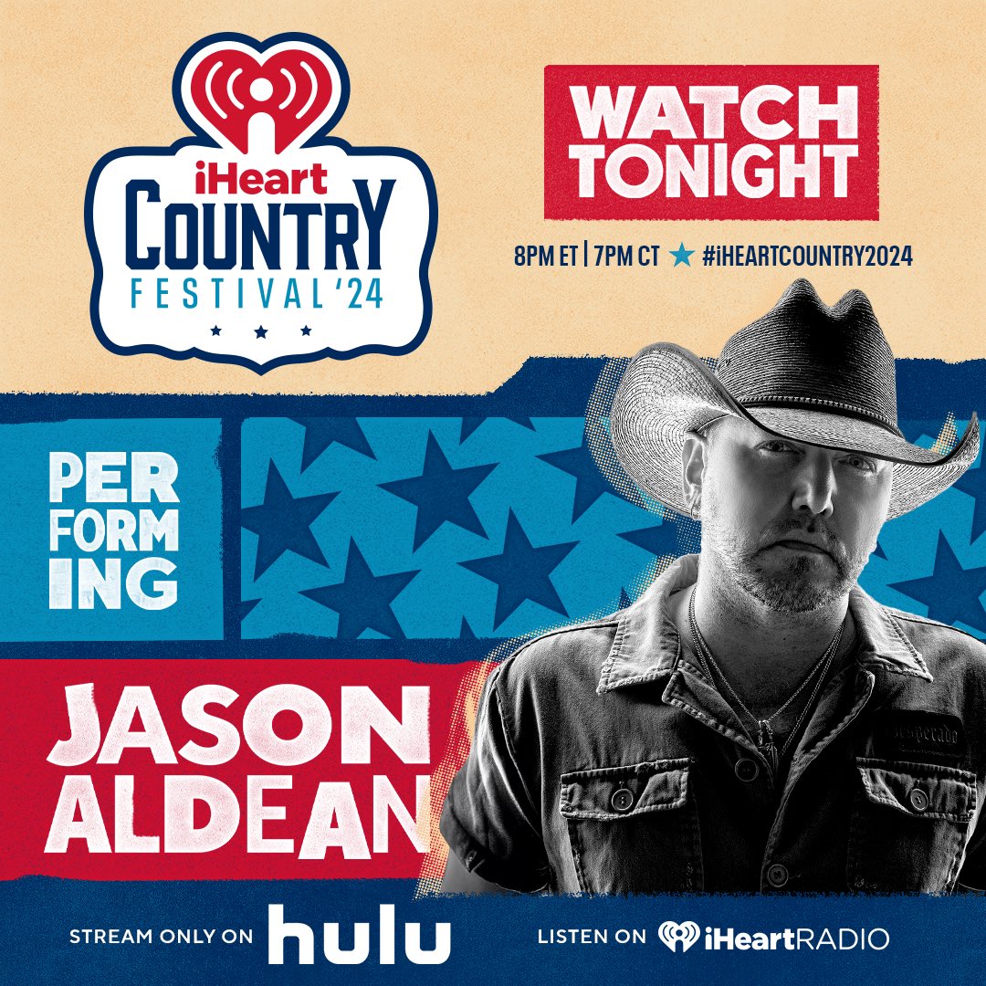 Pumped to be performing at tonight’s @iHeartCountry Festival! Stream the show LIVE on @hulu at 7pm CT. #iHeartCountry2024