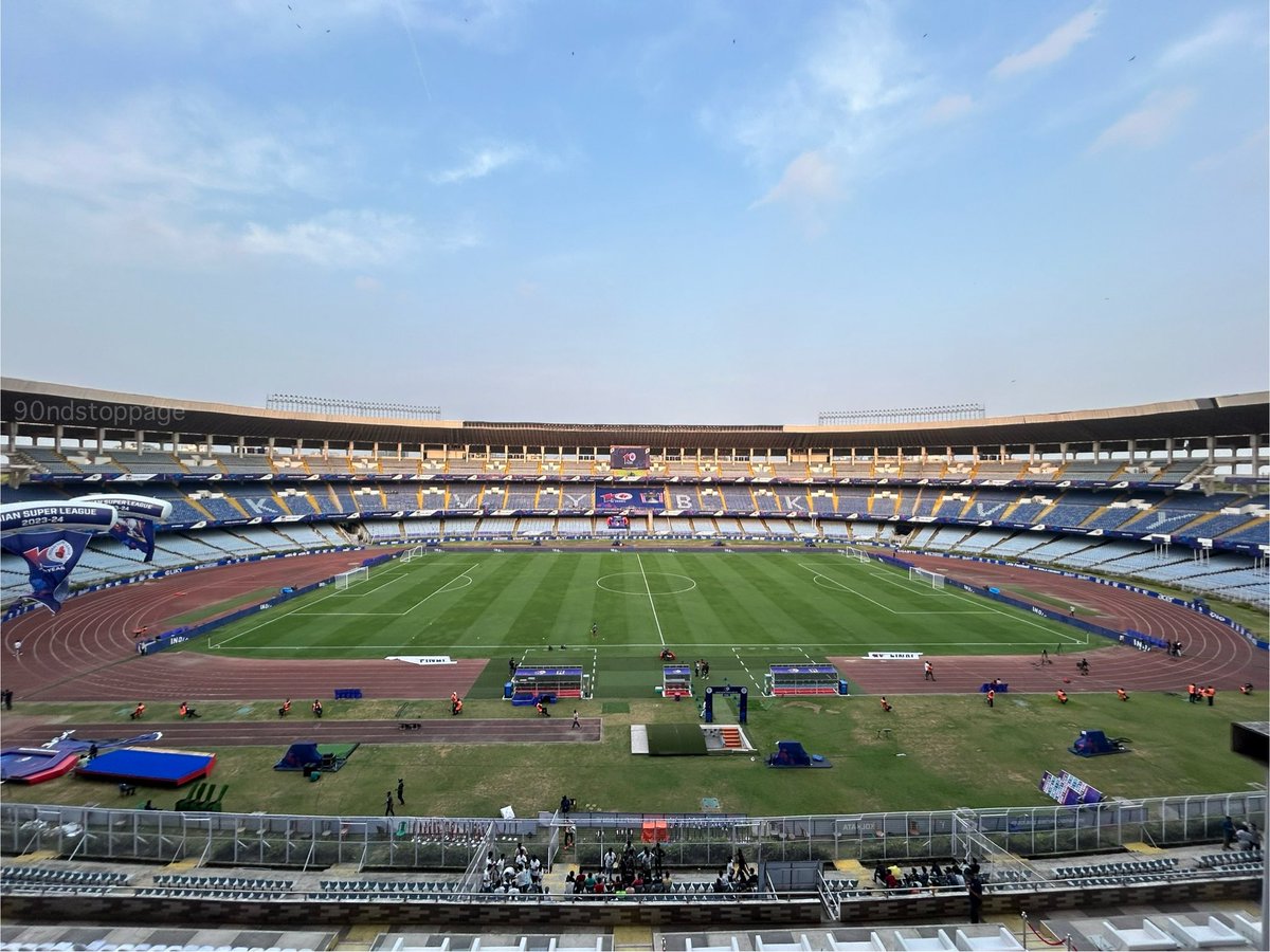 📸 | The pitch at VYBK in its full glory! 🏟️ #ISLFinal | #MBSGMCFC | #IndianFootball