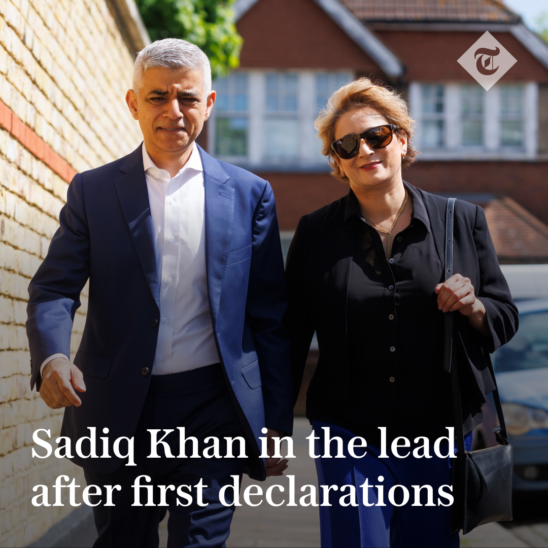 🔴 BREAKING: Sadiq Khan is ahead in the London mayoral race after the first declarations.

Mr Khan secured  83,792 votes in Greenwich and Lewisham compared to 36,822 votes for Susan Hall,

In Merton and Wandsworth Mr Khan was also ahead with 84,725 votes compared to  50,976 for…