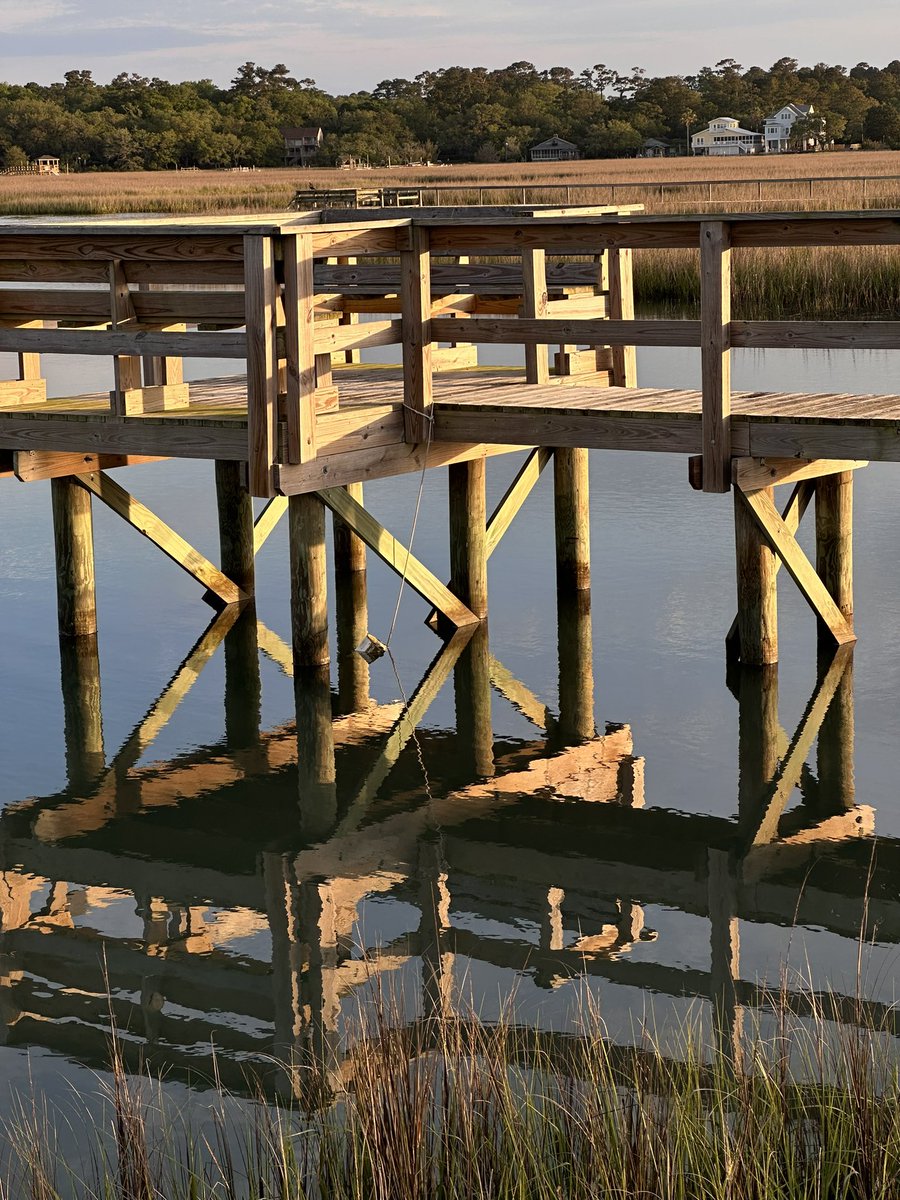 Loving an early morning on a dock at Pawleys Island, SC. #pawleysislandsc