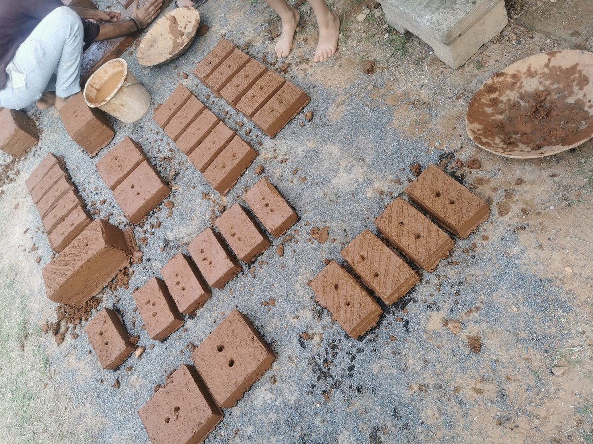 Bricks, made completely from clay. #CobHouse #SelfSufficiency #LifestyleChange