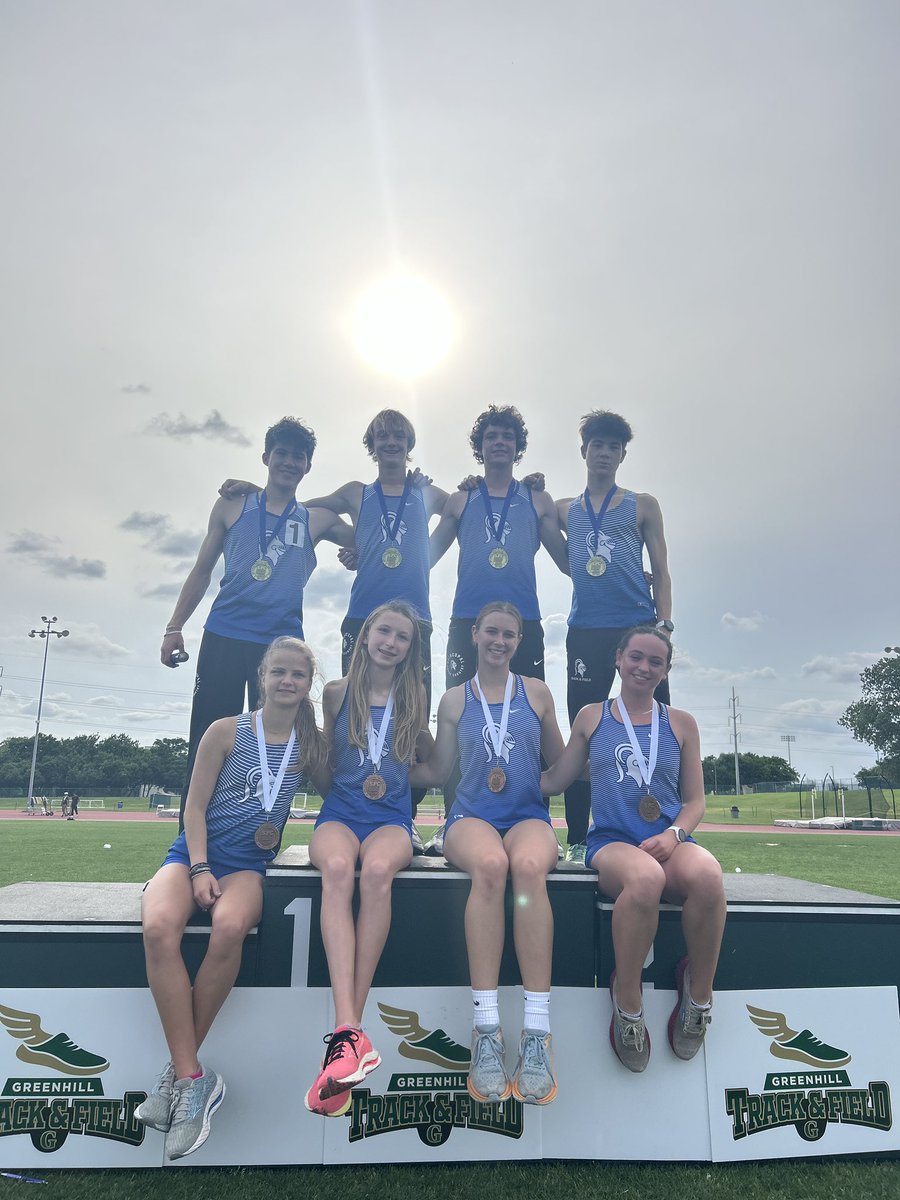Great job by the Episcopal Girls 4X800M in Day1, finishing 3rd at the conference championship. Time to take care of business in Day2 #KnightsStandOut