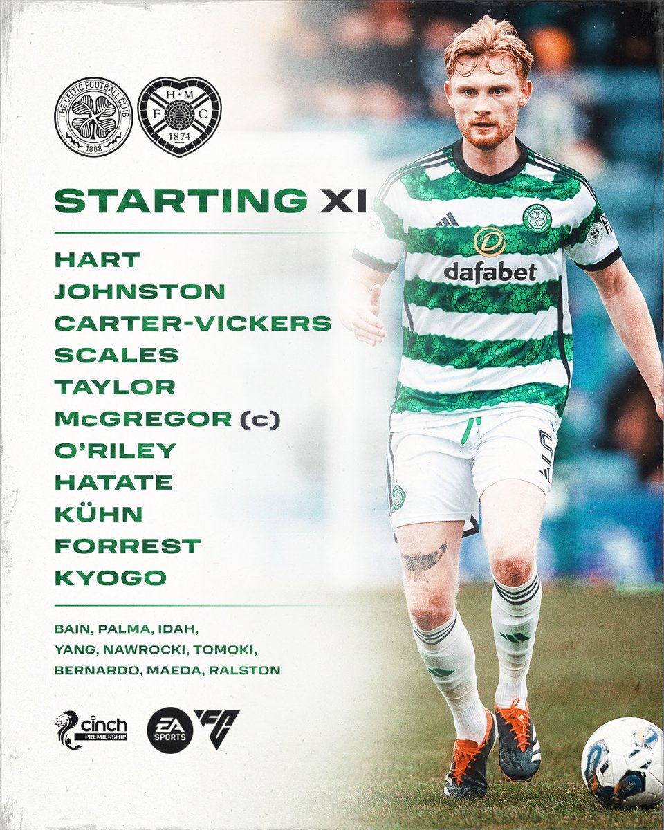 📋 Our Team News from Paradise!  
 
Here's how the Green and White line up this afternoon! 🟢⚪ 
 
#CELHEA | #cinchPrem | #COYBIG🍀