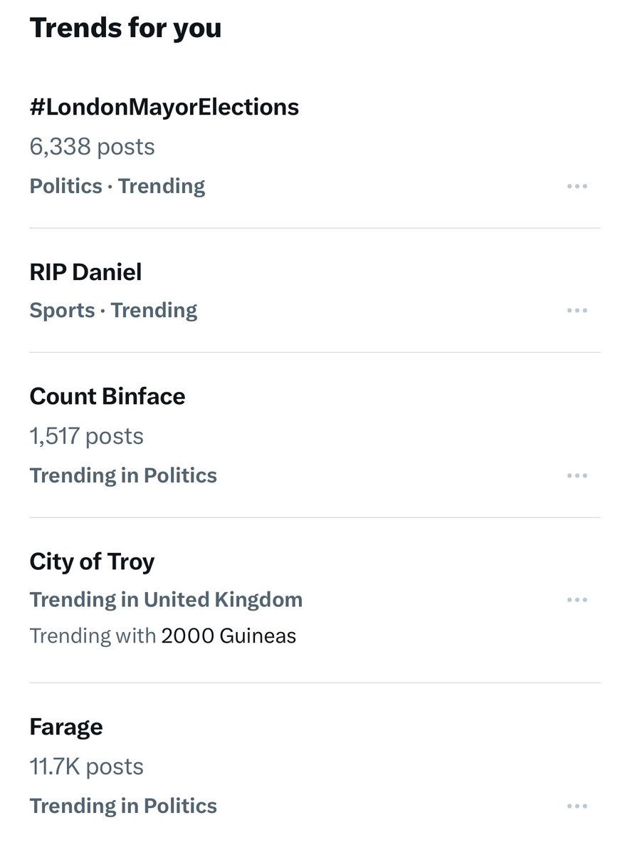 He’s trending…