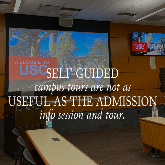 Parents ask me all the time if a self-guided college tour is 'good enough.' It isn't. Attend the info session and take the real tour if you can. #collegetour #collegevisit