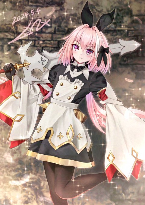 スパコミの新刊から、コスプレお写真イラスト化企画のご紹介!🐿️ 赤いよっしーくん(@yyy_Hipogurifu)のセイバーアストルフォくんのお写真をイラスト化させていただきました!⚔️ かわいらしくキラキラのエフェクト付きで仕上げてみました余!✨ photo📷:さざびいさん(@SazabyK)