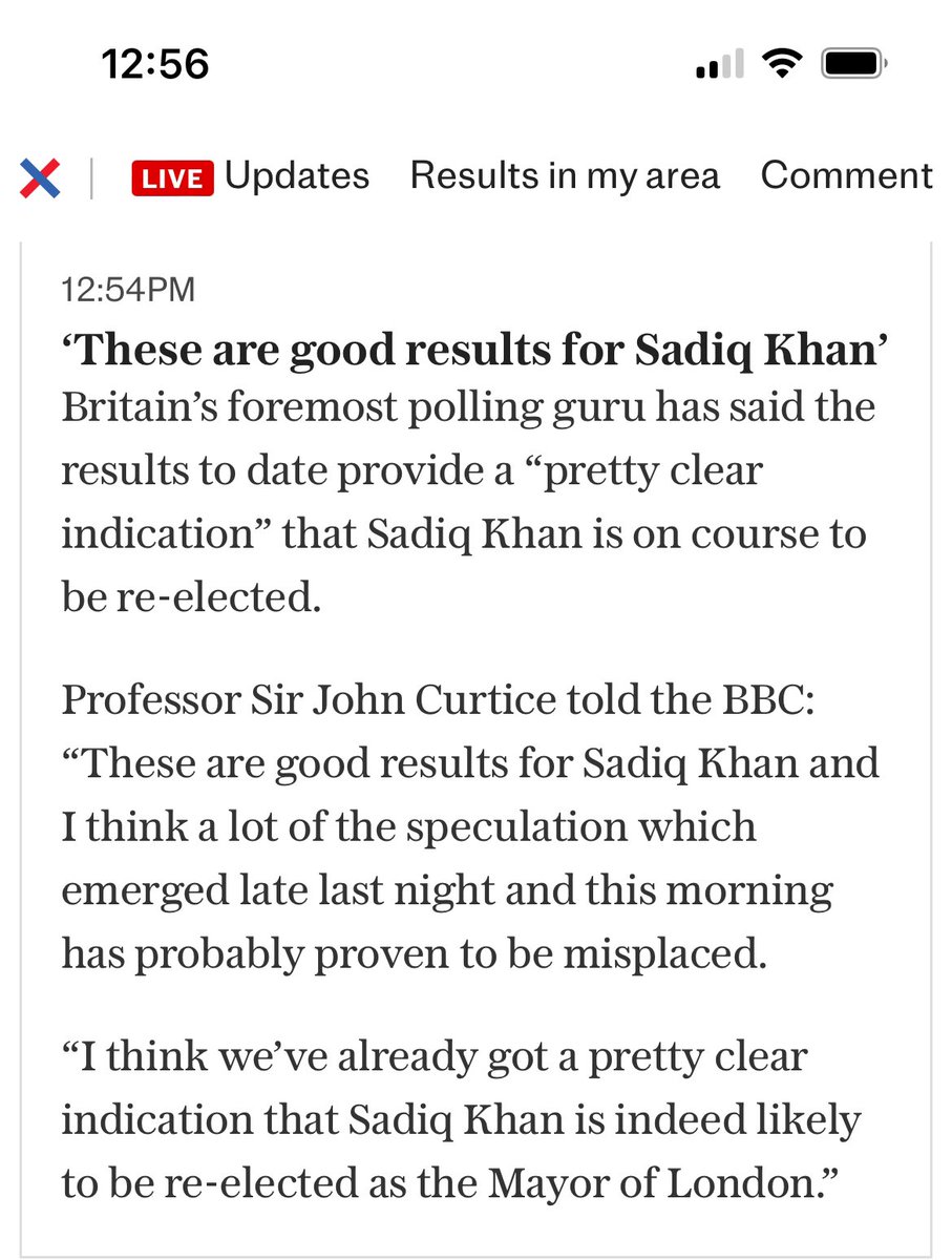 These are good results for Sadiq Khan.