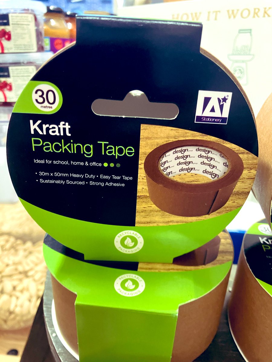 Love to add any product that is #sustainablesourced into our offering …
Packing tape at #TheStoreCupboard 
#Woosnam #Llanidloes  #sustainable #Sustainability #independentretailer #Kraft