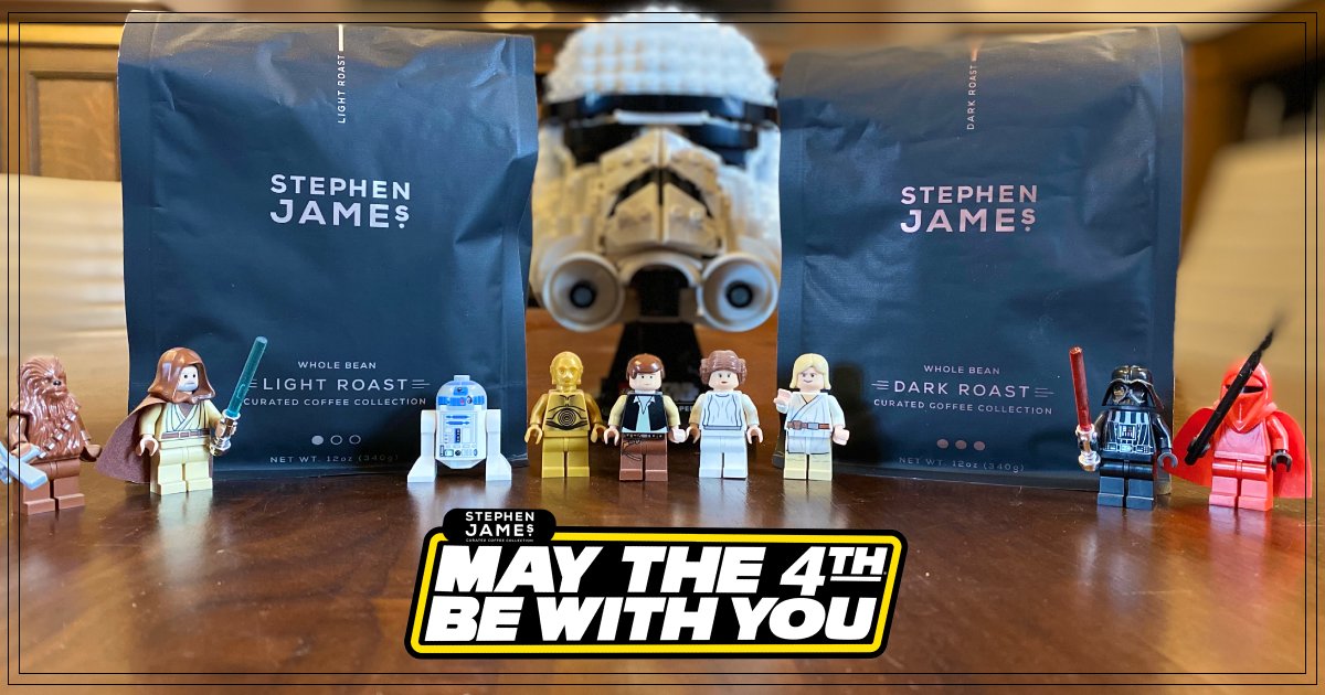 Let the Force guide you to $BFYW's Stephen James Curated Coffee Collection at GetSJCoffee.com. And May the 4th be with you.
