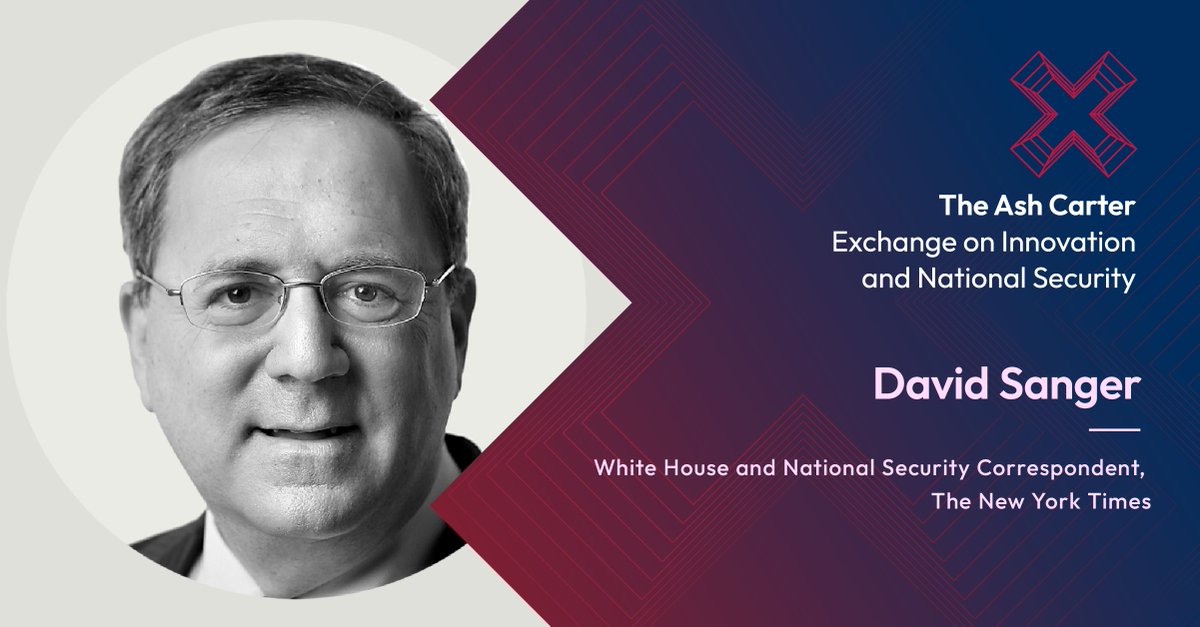 Stay tuned for influential voices at the #CarterExchange24 like @SangerNYT, White House and National Security Correspondent, The New York Times. View our agenda: bit.ly/4d5Kdt7

#CarterExchange24 #SCSPTech #EmergingTech