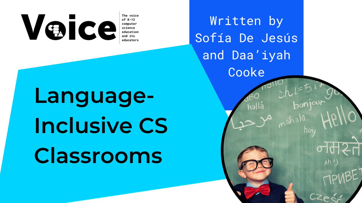 How do we ensure all students understand technical language in CS classrooms? CSTA Equity Fellows Sofía De Jesús and Daa’iyah Suad Cooke explore Cognitive Load Theory & Translanguaging to support diverse learners. Read more here: ow.ly/cfWy50RmlEn