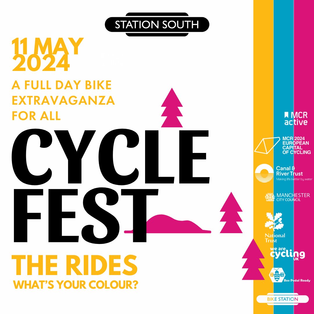 Come along to Cycle Fest on 11 May as we celebrate Manchester’s cycleways! There are seven exciting and varied cycle rides taking place, available for all abilities to enjoy. To learn more about this free event and book a spot, visit orlo.uk/99xc9 #PedalMoreIn24