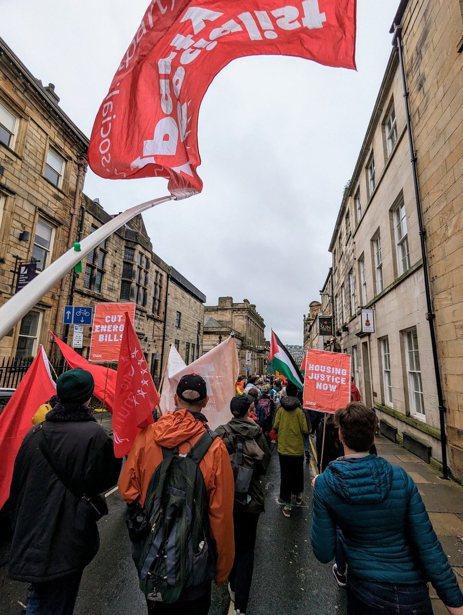 Flying the @Socialist_party red flag in #Lancaster on the May Day (Saturday) demonstration