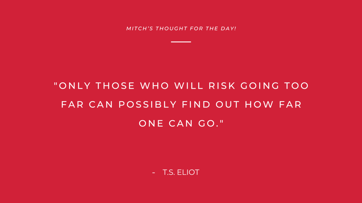 This quote challenges us to step beyond our comfort zones and discover our true potential. Embrace risk as a pathway to extraordinary achievements and personal growth.

#Mitchsthoughtoftheday #quoteoftheday #quotes #quotestoliveby #dailyquotes